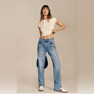 Reformation Val 90s Mid Rise Straight Jeans in Colorado